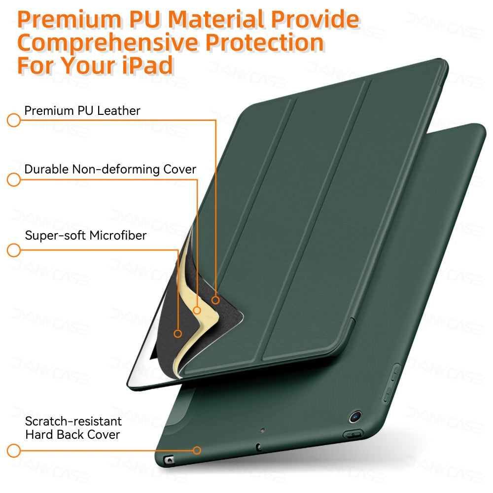 Silicone Tri-Fold Stand Case for iPad