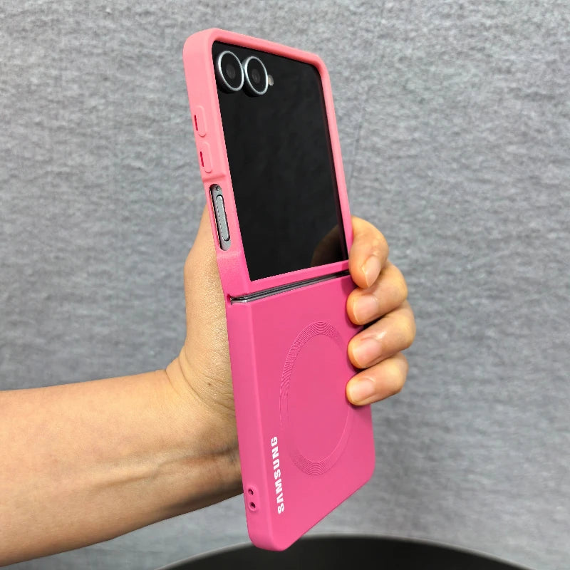 Gradient Color Liquid Silicone Case For Samsung Galaxy Z Flip 7 6 5 4 3 5G Flip7FE Flip6 2-piece Set Magnetic Soft Back Cover