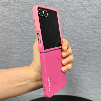 Gradient Color Liquid Silicone Case For Samsung Galaxy Z Flip 7 6 5 4 3 5G Flip7FE Flip6 2-piece Set Magnetic Soft Back Cover