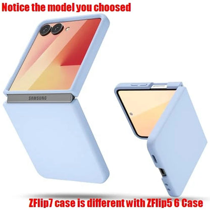 Liquid Silicone Case for Samsung Z Flip 7 Slim Ultra Thin Skin Feel Men Women Cover for Samsung Galaxy Z Flip 7 FE 6 5 4 3 2 1