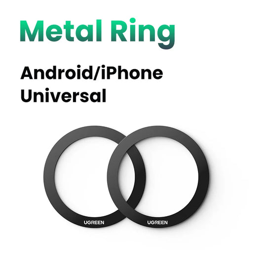 UGREEN Magnetischer Metallring für MagSafe iPhone 16 15 14 Pro Android Handys Plattenaufkleber Ringe für MagSafe Wireless Ladegerät Ständer