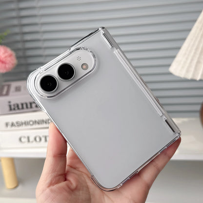 Colorful Gradient 360° Rotating Stand Magnetic Foldable Case For iPhone Ultra Fold For MagSafe Hinge Translucent Anti-drop Cover