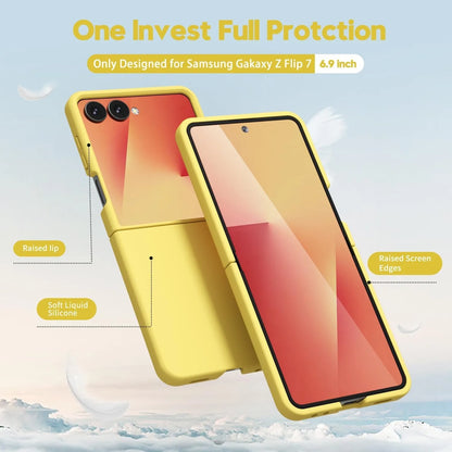 Liquid Silicone Case for Samsung Z Flip 7 Slim Ultra Thin Skin Feel Men Women Cover for Samsung Galaxy Z Flip 7 FE 6 5 4 3 2 1