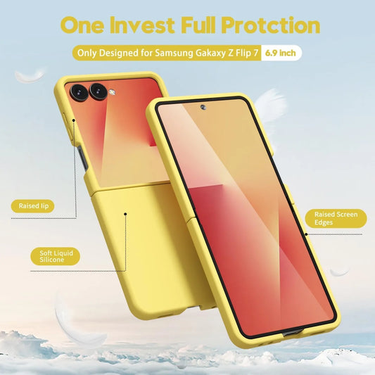 Flüssig-Silikon-Hülle für Samsung Z Flip 7 Slim Ultradünn Hautgefühl Herren Damen Hülle für Samsung Galaxy Z Flip 7 FE 6 5 4 3 2 1