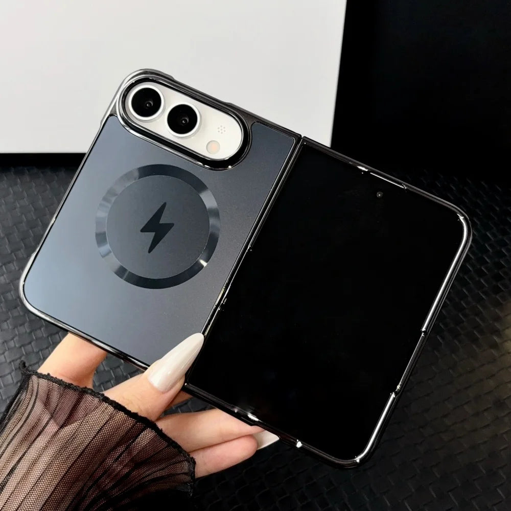 For iPhone 18Fold Case Plating for Magsafe Frosted Case For iPhone Duo Fold AG Fine Matte Texture Shockproof Back Cover 18Fold