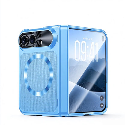 Skin Feel Fabric Texture Magnetic Phone Case For iPhone Duo For Magsafe Shell Film Integrated Shockproof Foldable Cover