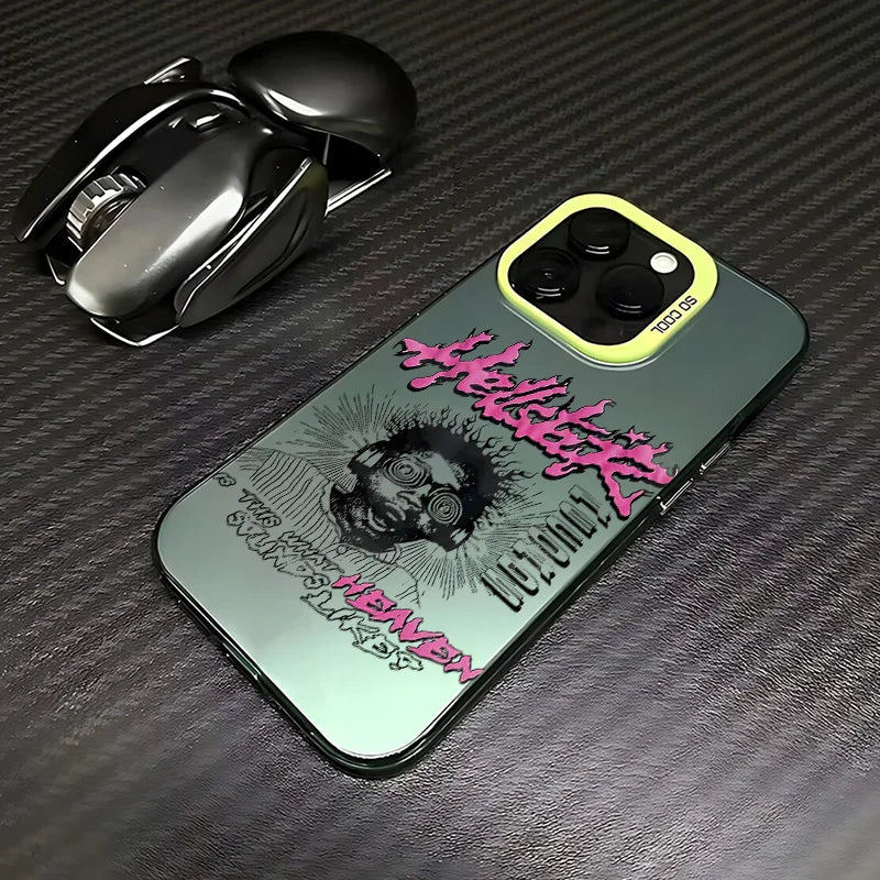 Fashion Graffiti Phone Case For iPhone 17 17e 16e 16 15 14 13 12 11 Pro Max Air Plus H-H-HellstarS-Anti Fall Matte Back Cover