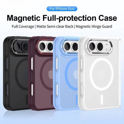Matte Translucent Slim for Magsafe Magnetic Fold Case for iPhone Duo Skin Feel Hinge Protect Anti Fingerprint Hard Frosted Cover