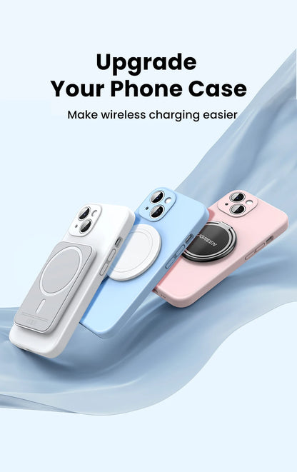 UGREEN Magnetic Metal Ring for Magsafe iPhone 16 15 14 Pro Android Phones Plate Sticker Rings For Magsafe Wireless Charger Stand