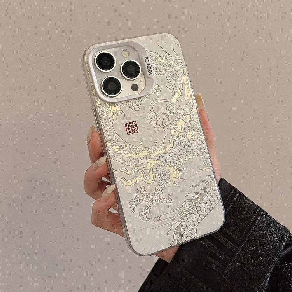 Luxury Dragon Embossed Phone Case for Oppo Realme 15 14 13 12 11 10 9i 8 8i C75 C65 C63 C55 C53 C35 C33 C20 C21Y Pro Plus 4G 5G