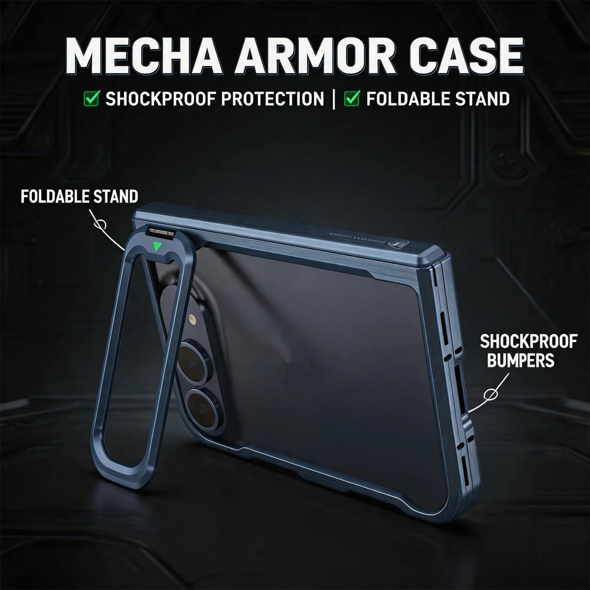 LUPHIE Luxury Aluminum Alloy Metal Bumper Case for iPhone Duo (18 Fold) Camera Stand Defender Cover Cooling Frame Case Funda