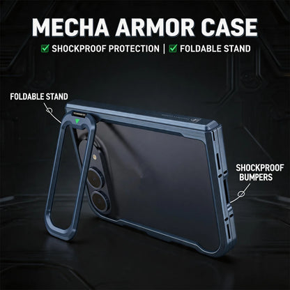 LUPHIE Luxury Aluminum Alloy Metal Bumper Case for iPhone Duo (18 Fold) Camera Stand Defender Cover Cooling Frame Case Funda