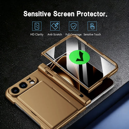 Luxury  S Pen Wallet Card Slot Bracket Holder Case For iPhone Duo 18 Fold Hinge Protect Screen Glass Film Shockproof Hard Cover