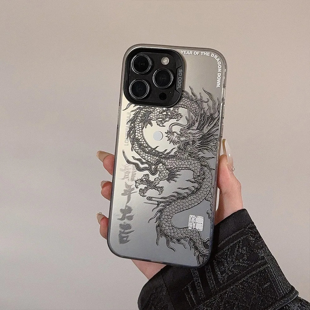 Luxury Dragon Embossed Phone Case for Oppo Realme 15 14 13 12 11 10 9i 8 8i C75 C65 C63 C55 C53 C35 C33 C20 C21Y Pro Plus 4G 5G