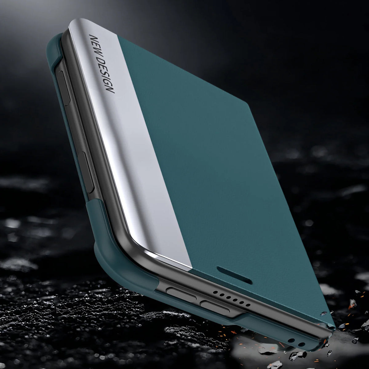 Luxury PU Leather Flip Phone Case For Magsafe For iPhone Duo Built-in S Pen Slot with Stylu Kickstand Full For iPhone Duo Cover