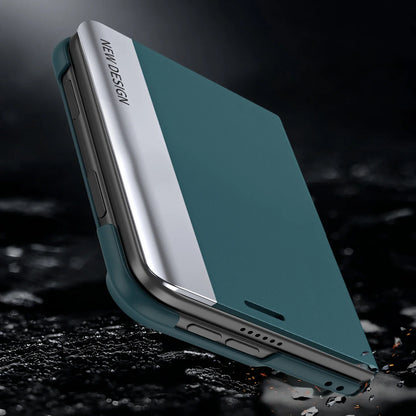 Luxury PU Leather Flip Phone Case For Magsafe For iPhone Duo Built-in S Pen Slot with Stylu Kickstand Full For iPhone Duo Cover
