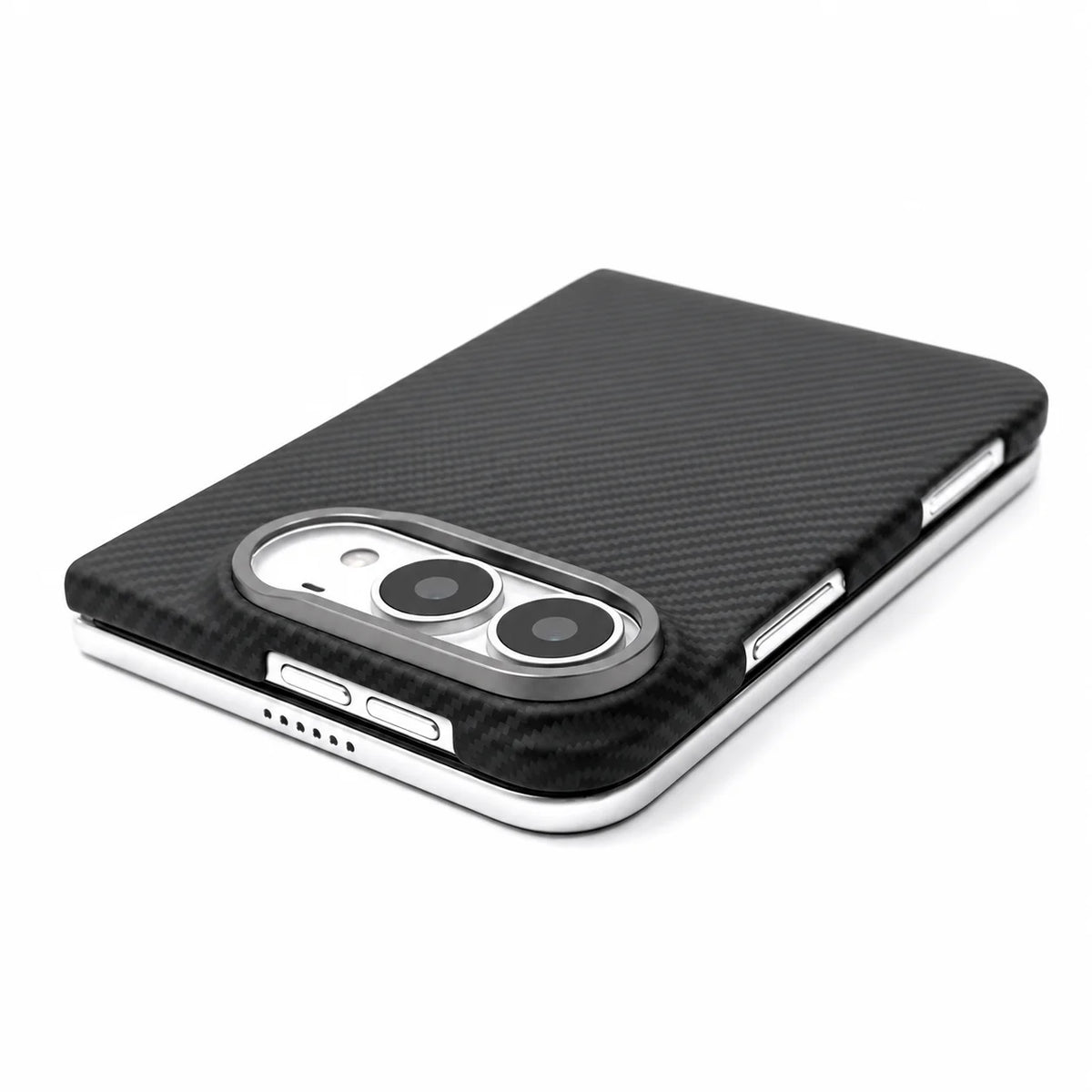 iPhone Duo Magnetic Case 600D Aramid Kevlar Woven Caseless Feeling Slim & Light Hinge Protection Compatible With MagSafe