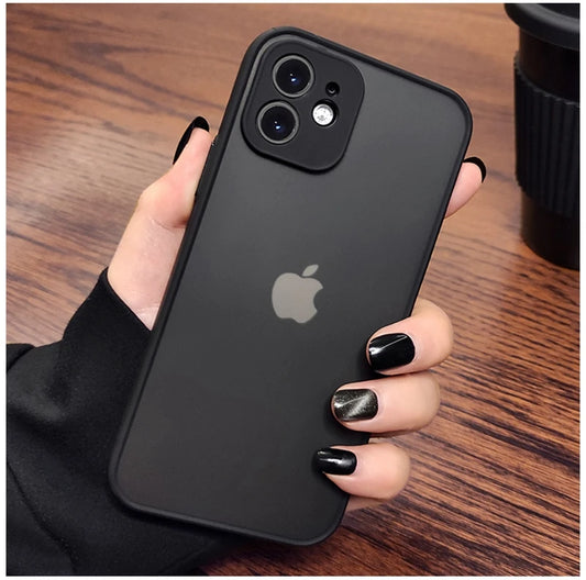 Luxus Stoßfeste Matte Harte PC Handyhülle Für iPhone 17 Air 16 16e 15 14 13 12 11 Pro Max Plus Mini Bumper Transparente Abdeckung