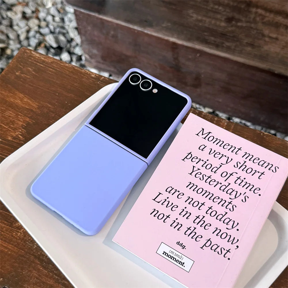 Liquid Silicone Matte Soft Phone Case for Samsung Galaxy Z Flip 7 Flip6 Flip5 Flip7 FE Protective Shockproof Cover for Z Flip 7