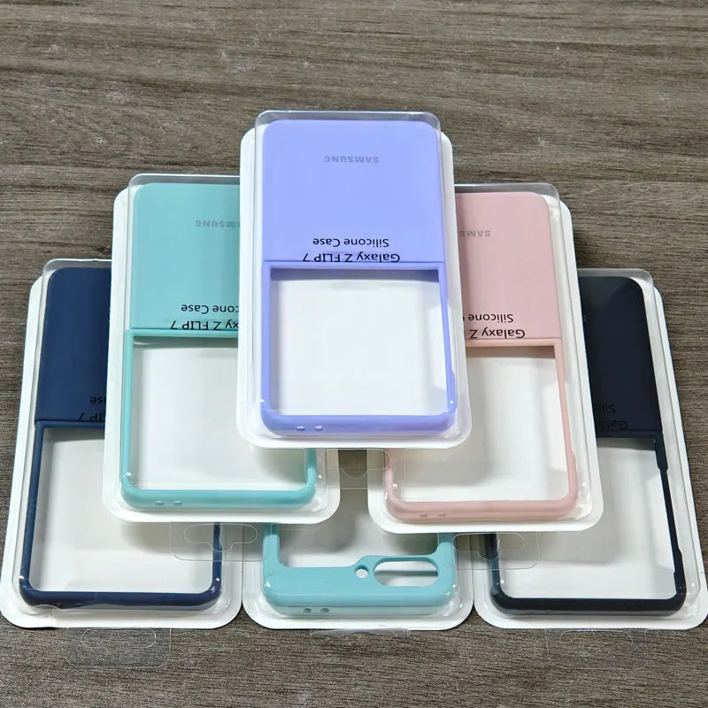 For Samsung Galaxy Z Flip 7 6 5 Flip5 Flip6 Flip7 5G case Silky Soft-Touch Liquid Silicone Case Shockproof Back Protective Cover