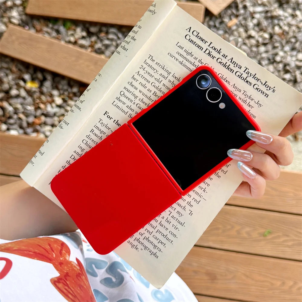 Liquid Silicone Matte Soft Phone Case for Samsung Galaxy Z Flip 7 Flip6 Flip5 Flip7 FE Protective Shockproof Cover for Z Flip 7