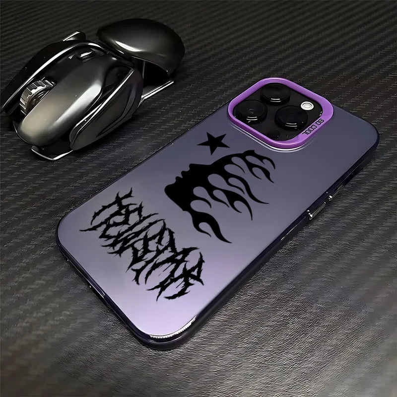 Fashion Graffiti Phone Case For iPhone 17 17e 16e 16 15 14 13 12 11 Pro Max Air Plus H-H-HellstarS-Anti Fall Matte Back Cover