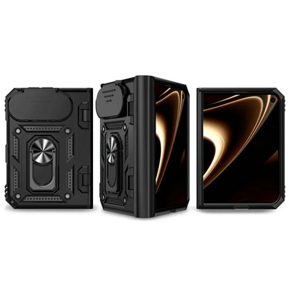 Business Metal Ring Bracket Stand Armor for Magsafe Magnetic Phone Cases For iPhone Duo Lens Protection PC TPU 18 Folding Cover
