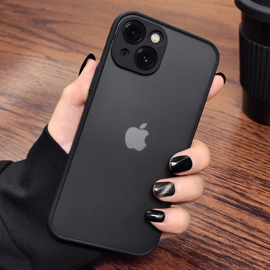 Luxus Stoßfeste Matte Harte PC Handyhülle Für iPhone 17 Air 16 16e 15 14 13 12 11 Pro Max Plus Mini Bumper Transparente Abdeckung