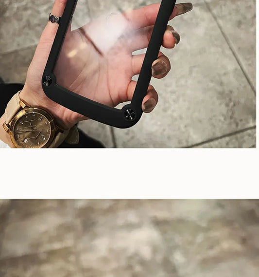 Luxuriöse robuste, stoßfeste Hülle für iPhone 16 15 14 13 12 11 Pro Max 16Plus mit Silikonrahmen und transparenter harter Rückseite