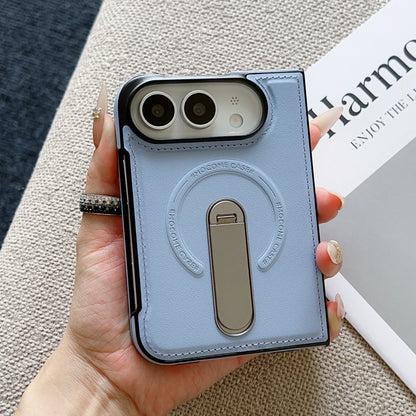 Magsafe For iPhone Duo Case Luxury Matte Leather Magnetic Rotating Ring Holder Shockproof Protection Back Cover Accessories