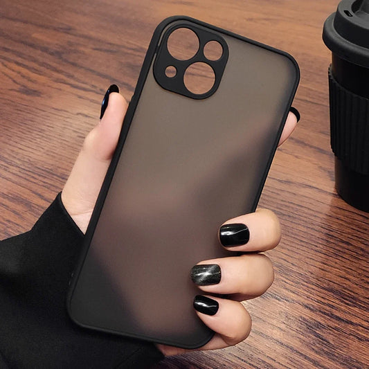 Luxus Stoßfeste Matte Harte PC Handyhülle Für iPhone 17 Air 16 16e 15 14 13 12 11 Pro Max Plus Mini Bumper Transparente Abdeckung