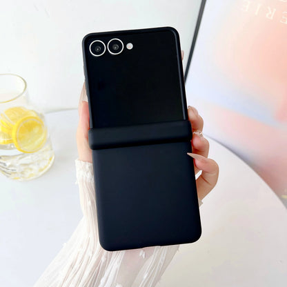 luxury Official Liquid Silicone Matte Phone Case For Samsung Z Flip 7 6 5 4 3 Original Candy Color Central Axis Shockproof Cover