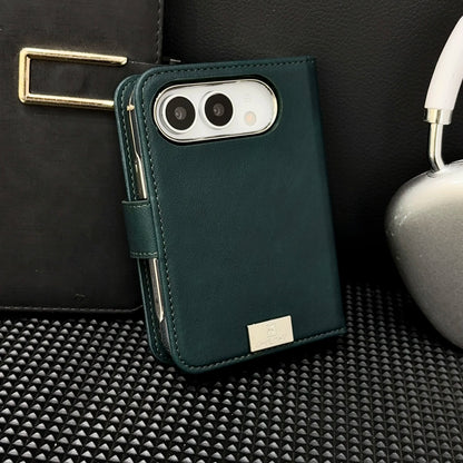 2 in 1 Detachable Magnetic Flip Cards Solt Wallet Leather Case for iPhone Ultra 18 Fold for Magsafe Shockproof Skin Feel Cover