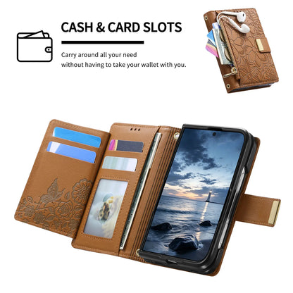 iPhone Duo 5G Case Luxury Leather Zipper Flip Wallet Card Slot Bracket Shockproof Back Cover Accessories For iPhone 18 Fold