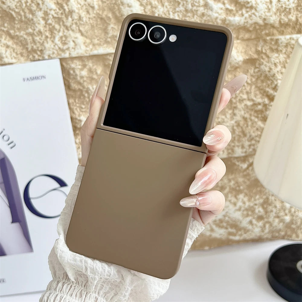 For Samsung Galaxy Z Flip 7 5 6 4 3 Case Matte Slim Case Liquid Silicone Luxury Ultra Thin Shockproof Soft Cover For Samsung 7