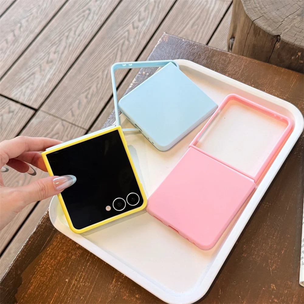 Liquid Silicone Matte Soft Phone Case for Samsung Galaxy Z Flip 7 Flip6 Flip5 Flip7 FE Protective Shockproof Cover for Z Flip 7