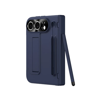 For iPhone Duo Fold Bracket Phone Case with S Pen Hinge Protection Shockproof Full Cover Glass Screen Protector for iPhone Ultra