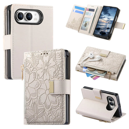 iPhone Duo 5G Case Luxury Leather Zipper Flip Wallet Card Slot Bracket Shockproof Back Cover Accessories For iPhone 18 Fold