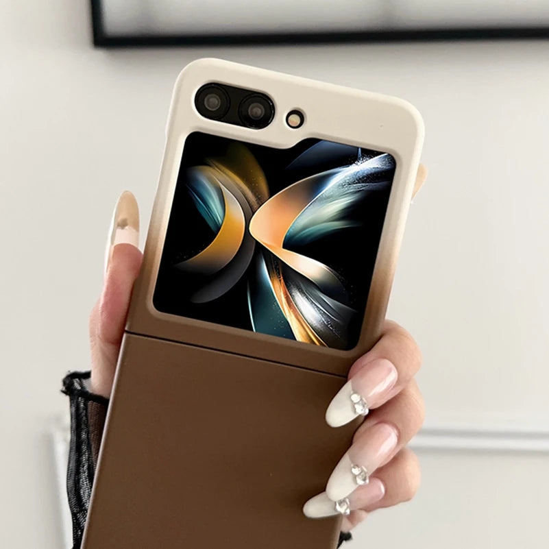 Z Flip7 Case Ultra Thin Matte Slim for Samsung Galaxy Z Flip 7 6 5 ZFlip 4 3 5G flip6 Gradient Color Hard Shockproof PC Cover