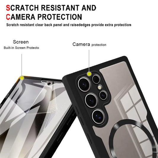 360 Full Body Magnetic Shockproof Soft Phone Case Samsung