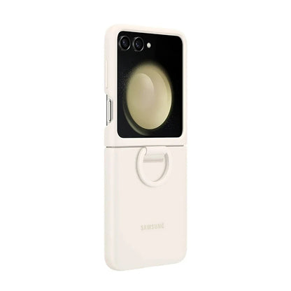 Original Liquid Silicone Ring Case for Samsung Galaxy Z Flip5, Genuine Anti-Drop  Anti-Slip Protective Cover for Foldable Phone