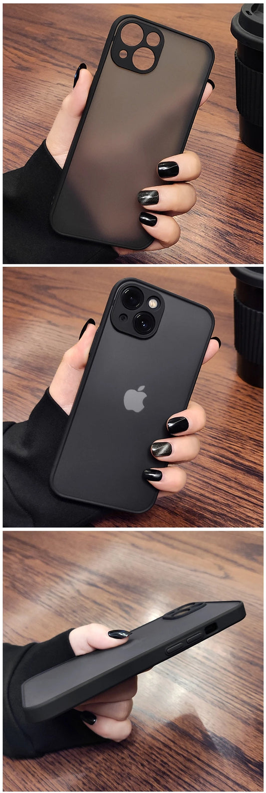 Luxus Stoßfeste Matte Harte PC Handyhülle Für iPhone 17 Air 16 16e 15 14 13 12 11 Pro Max Plus Mini Bumper Transparente Abdeckung