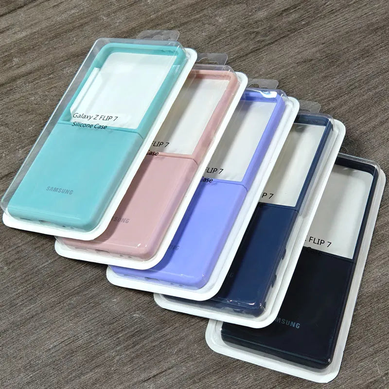 For Samsung Galaxy Z Flip 7 6 5 Flip5 Flip6 Flip7 5G case Silky Soft-Touch Liquid Silicone Case Shockproof Back Protective Cover