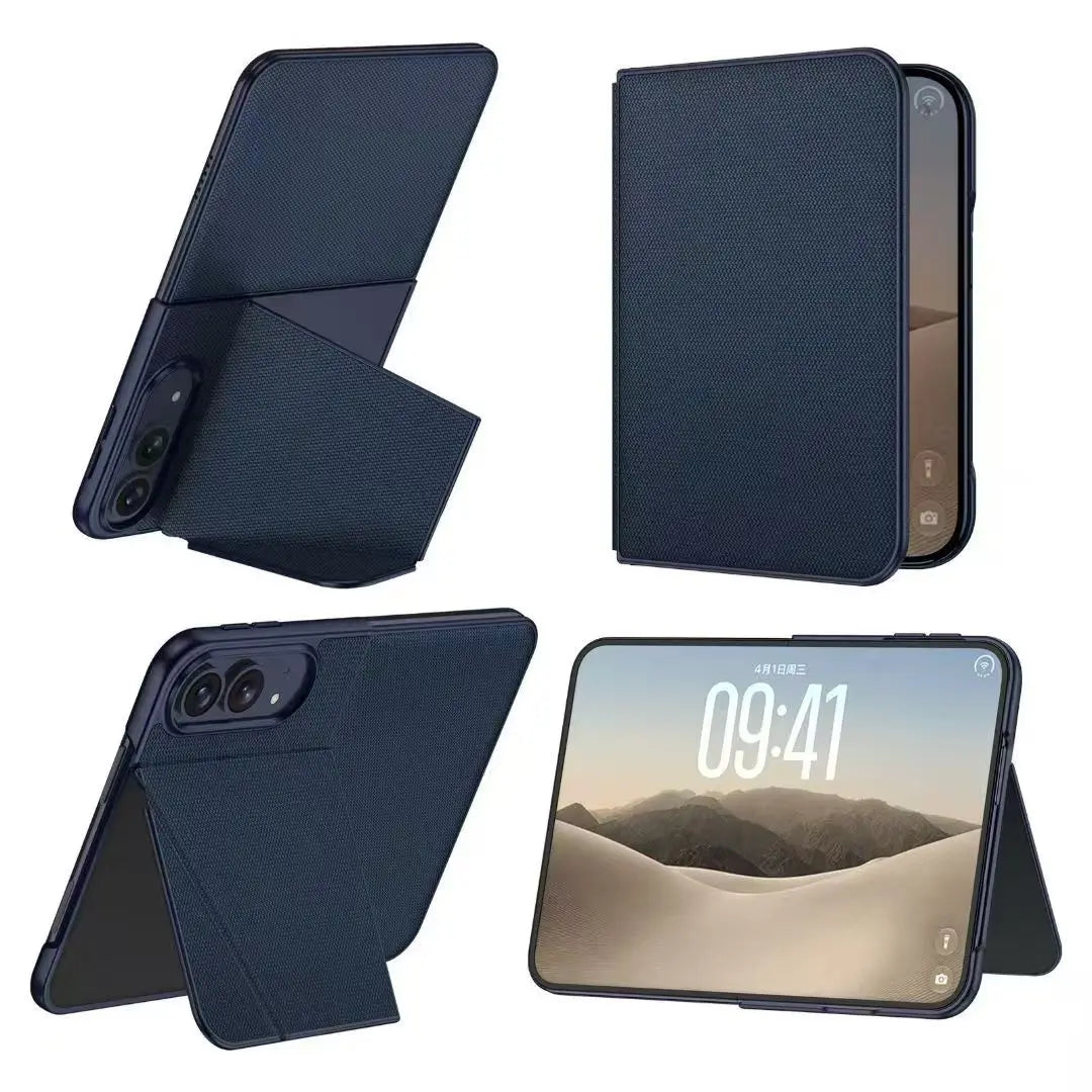 technology cloth pattern magic telescopic protective cover for iPhone Duo, all-inclusive woven leather cover for Magsafe ecology