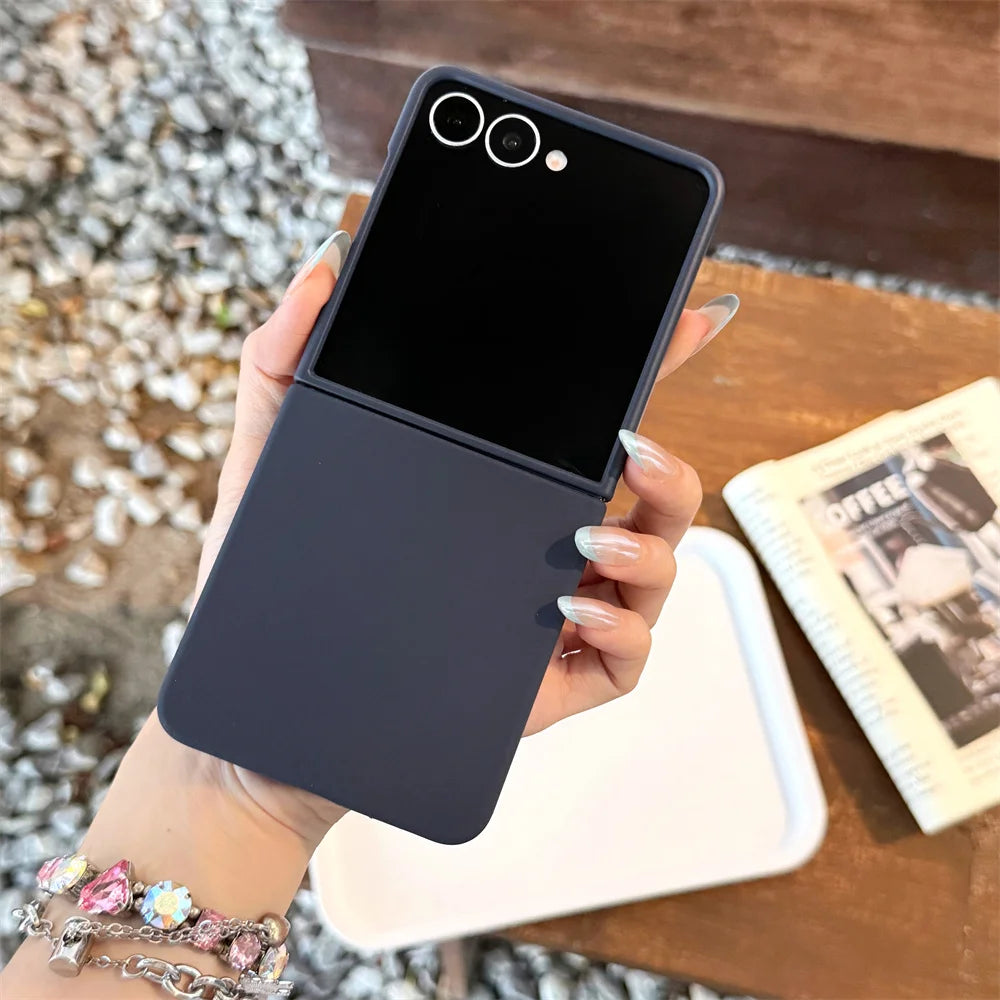 Liquid Silicone Matte Soft Phone Case for Samsung Galaxy Z Flip 7 Flip6 Flip5 Flip7 FE Protective Shockproof Cover for Z Flip 7