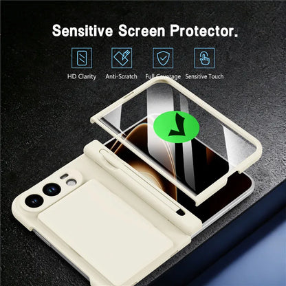 For iphone Duo 5G Case Wallet Credit Card Slot Hinge Protection Cover For iphoneDuo With Screen Glass S Pen Slot Case
