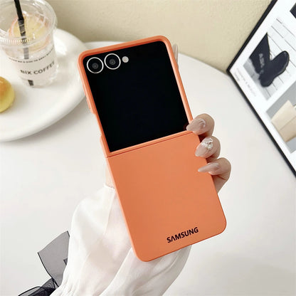 Original Liquid Silicone PC Phone Case Samsung Galaxy Z Flip 7 6 5 4 3 5G Matte Skin Shockproof Candy Colors Soft Cover Z Flip7