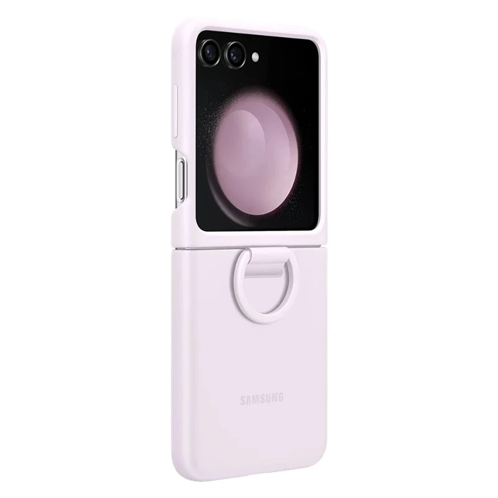 Original Liquid Silicone Ring Case for Samsung Galaxy Z Flip5, Genuine Anti-Drop  Anti-Slip Protective Cover for Foldable Phone