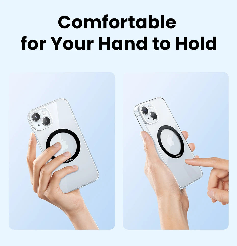 UGREEN Magnetic Metal Ring for Magsafe iPhone 16 15 14 Pro Android Phones Plate Sticker Rings For Magsafe Wireless Charger Stand