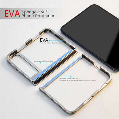 High quality metal border bracket phone case, for iPhone Duo metal border anti drop phone case, with central hinge Cover